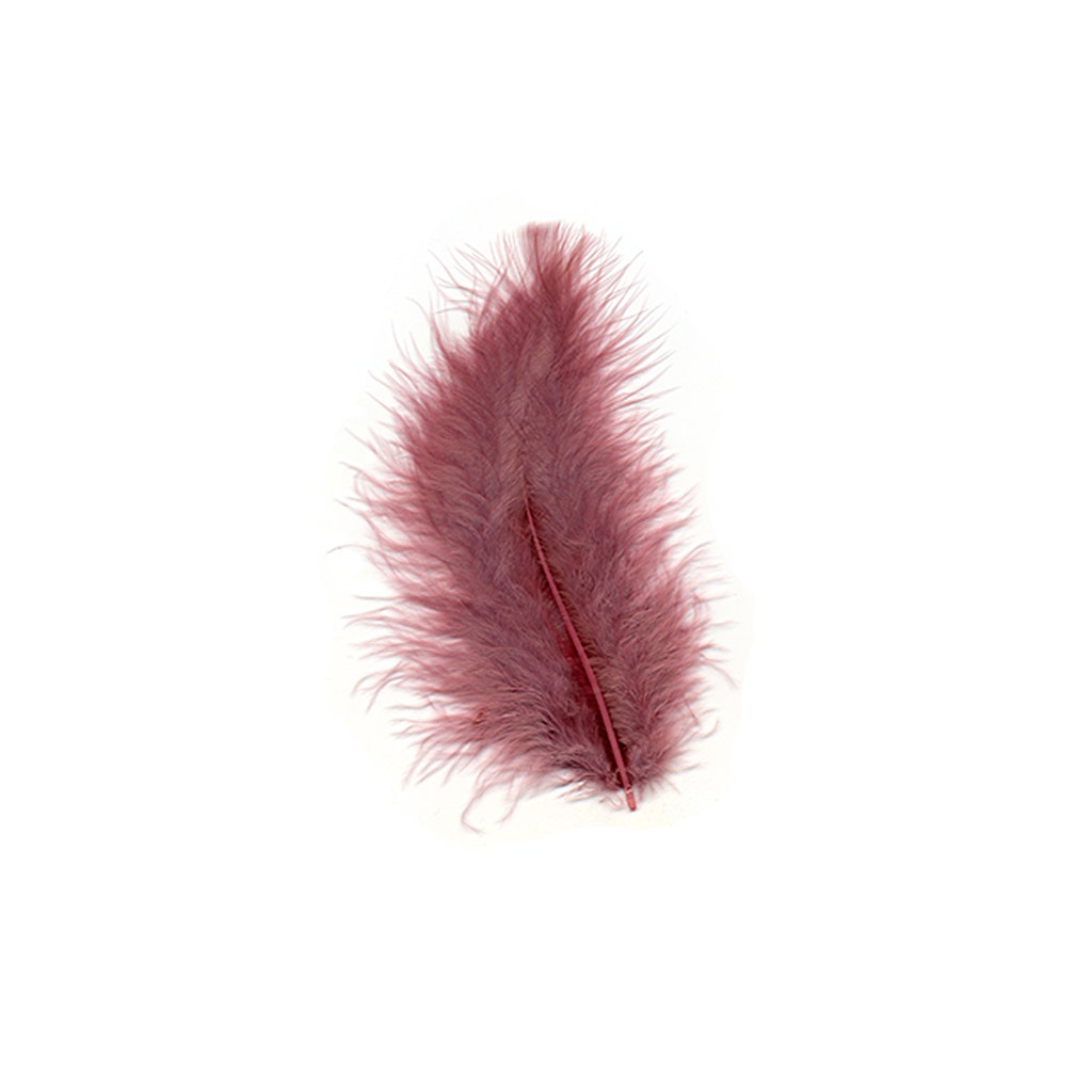 LOOSE TURKEY FLATS DYED SOLID - DUSTY ROSE - Feathers