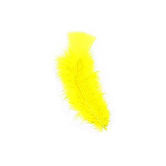 LOOSE TURKEY FLATS DYED SOLID - Fluorescent Yellow - Feathers