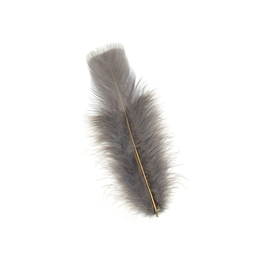 LOOSE TURKEY FLATS DYED SOLID - Grey - Feathers