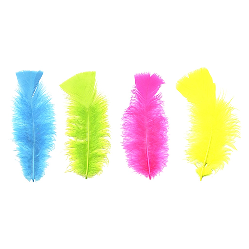 Loose Turkey Flats Section Dyed - Spring Confetti Mix - Feathers