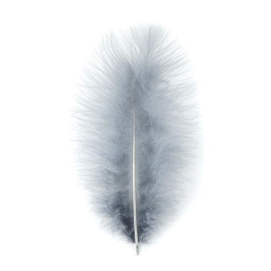 Loose Turkey Marabou Feathers 3-8’’ Dyed - Blue Dunn - Turkey Feathers