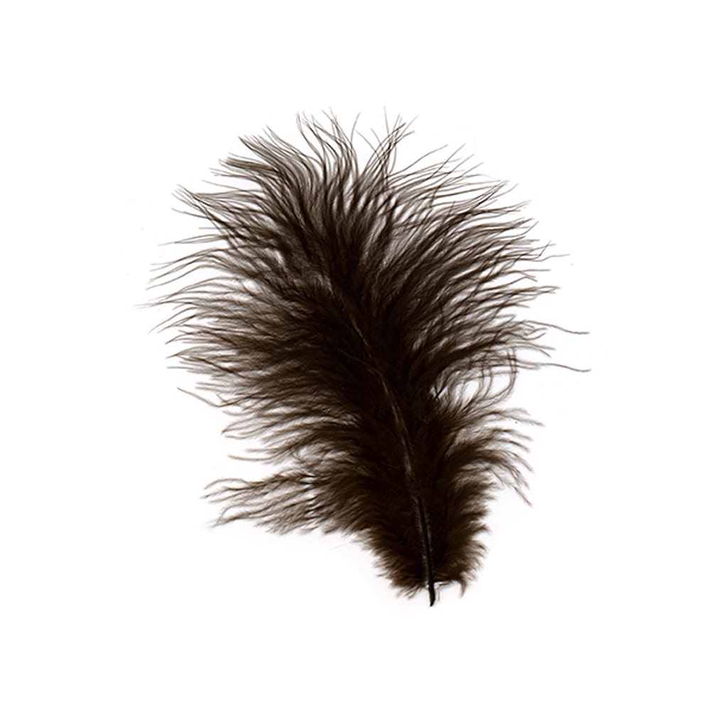 Loose Turkey Marabou Feathers 3-8’’ Dyed - Brown - 1/4 lb. bulk - Turkey Feathers