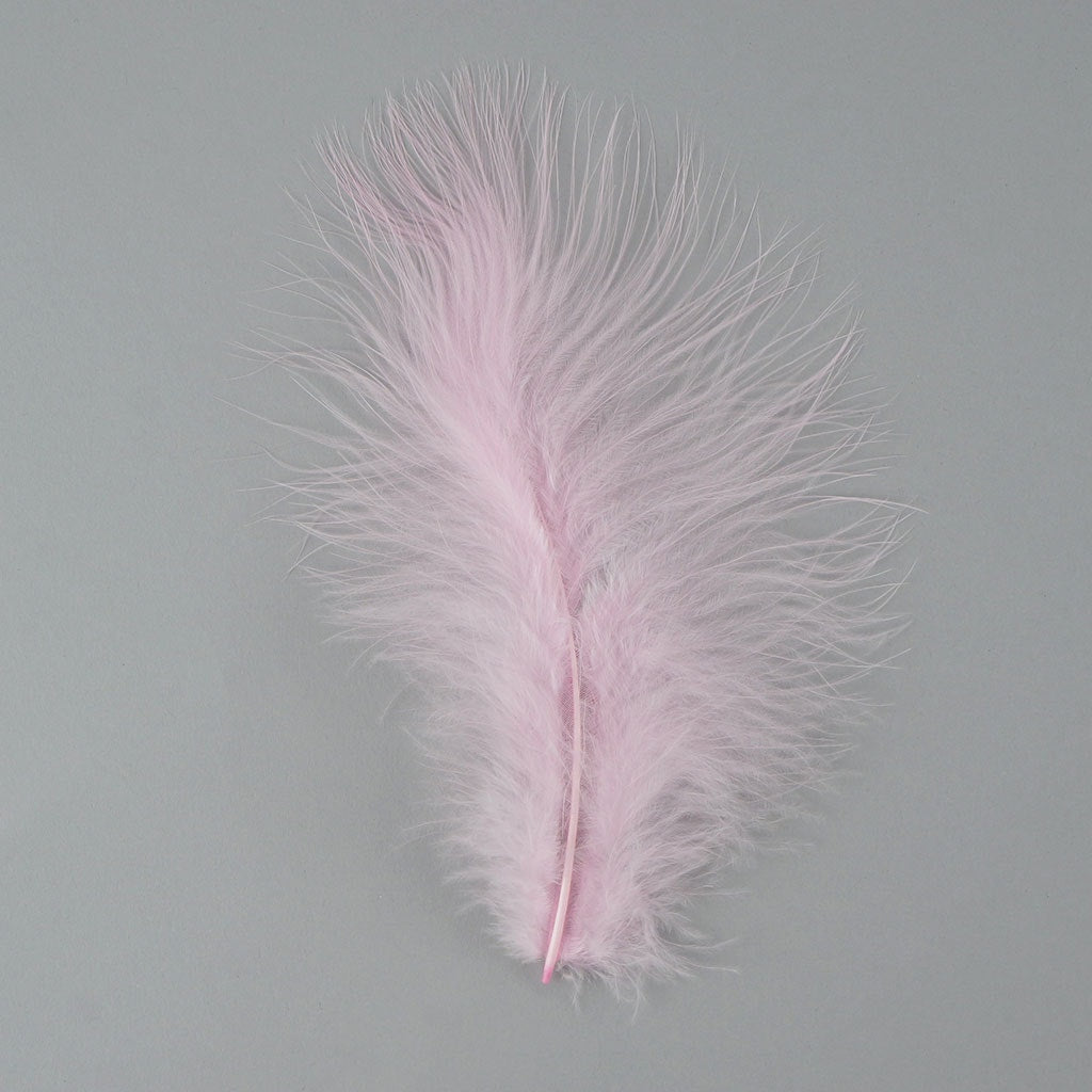 Loose Turkey Marabou Feathers 3-8’’ Dyed - Candy Pink - 1/4 lb. bulk - Turkey Feathers