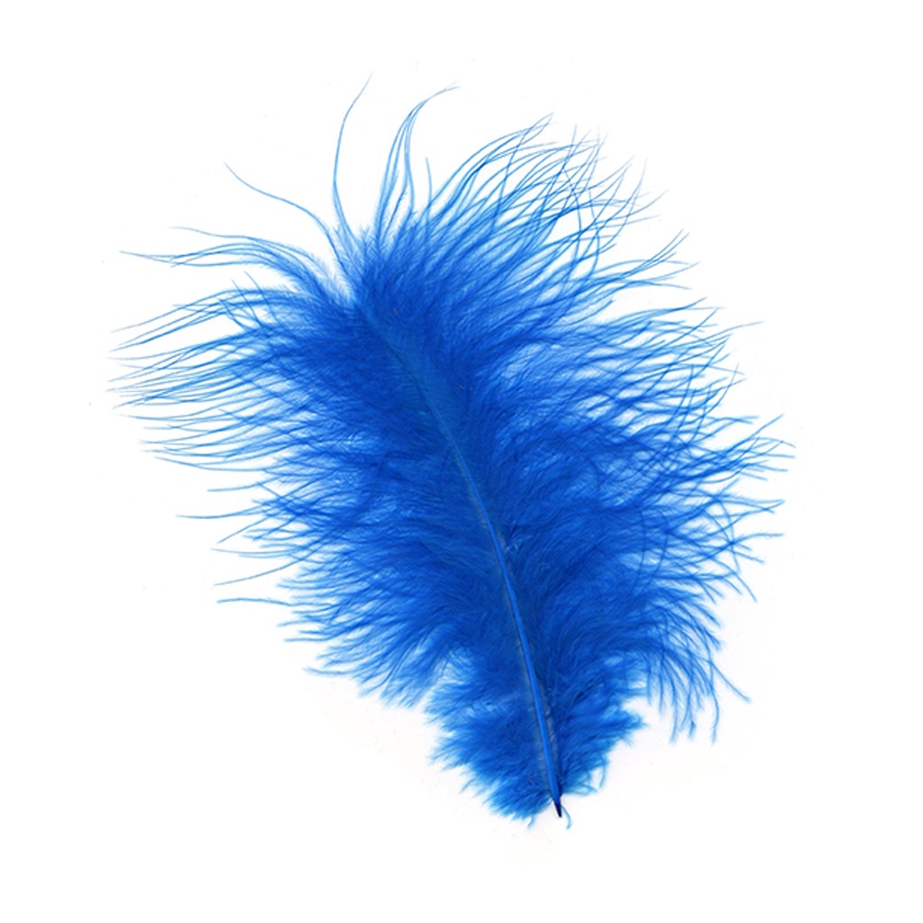 Loose Turkey Marabou Feathers 3-8’’ Dyed - Dark Turquoise - 1/4 lb. bulk - Turkey Feathers