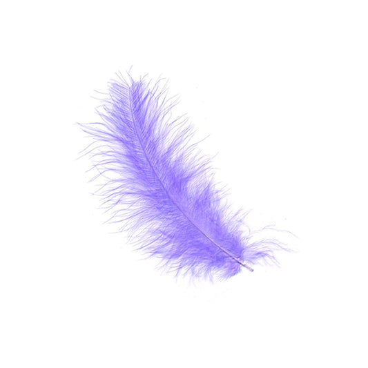 Loose Turkey Marabou Feathers 3-8’’ Dyed - Lavender - 1/4 lb. bulk - Turkey Feathers