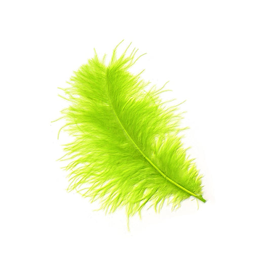 Loose Turkey Marabou Feathers 3-8’’ Dyed - Lime - 1/4 lb. bulk - Turkey Feathers