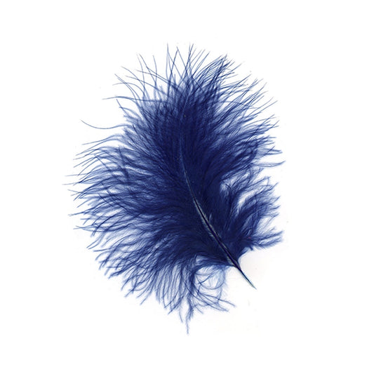 Loose Turkey Marabou Feathers 3-8’’ Dyed - Navy - 1/4 lb. bulk - Turkey Feathers