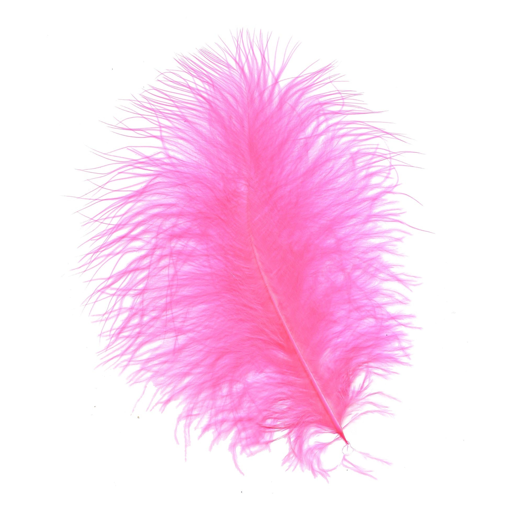 Loose Turkey Marabou Feathers 3-8’’ Dyed - Pink Orient - Turkey Feathers