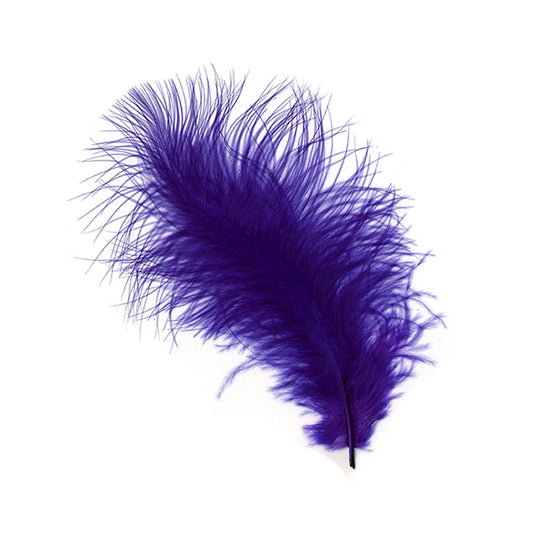 Loose Turkey Marabou Feathers 3-8’’ Dyed - Regal - 1/4 lb. bulk - Turkey Feathers