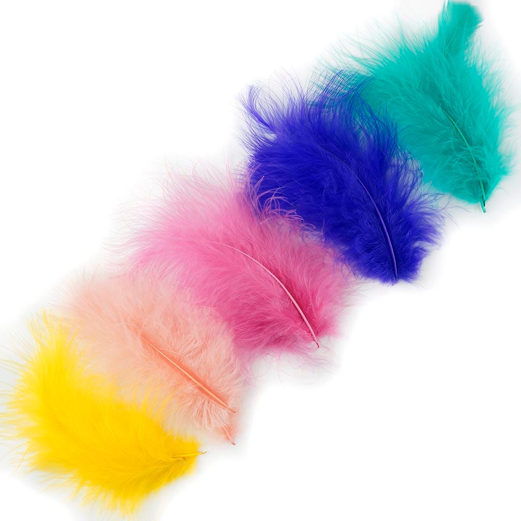 Loose Turkey Marabou Mix Dyed - Cake Mix - Feathers