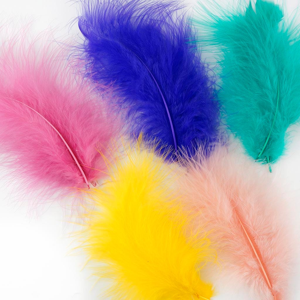 Loose Turkey Marabou Mix Dyed - Cake Mix - Feathers