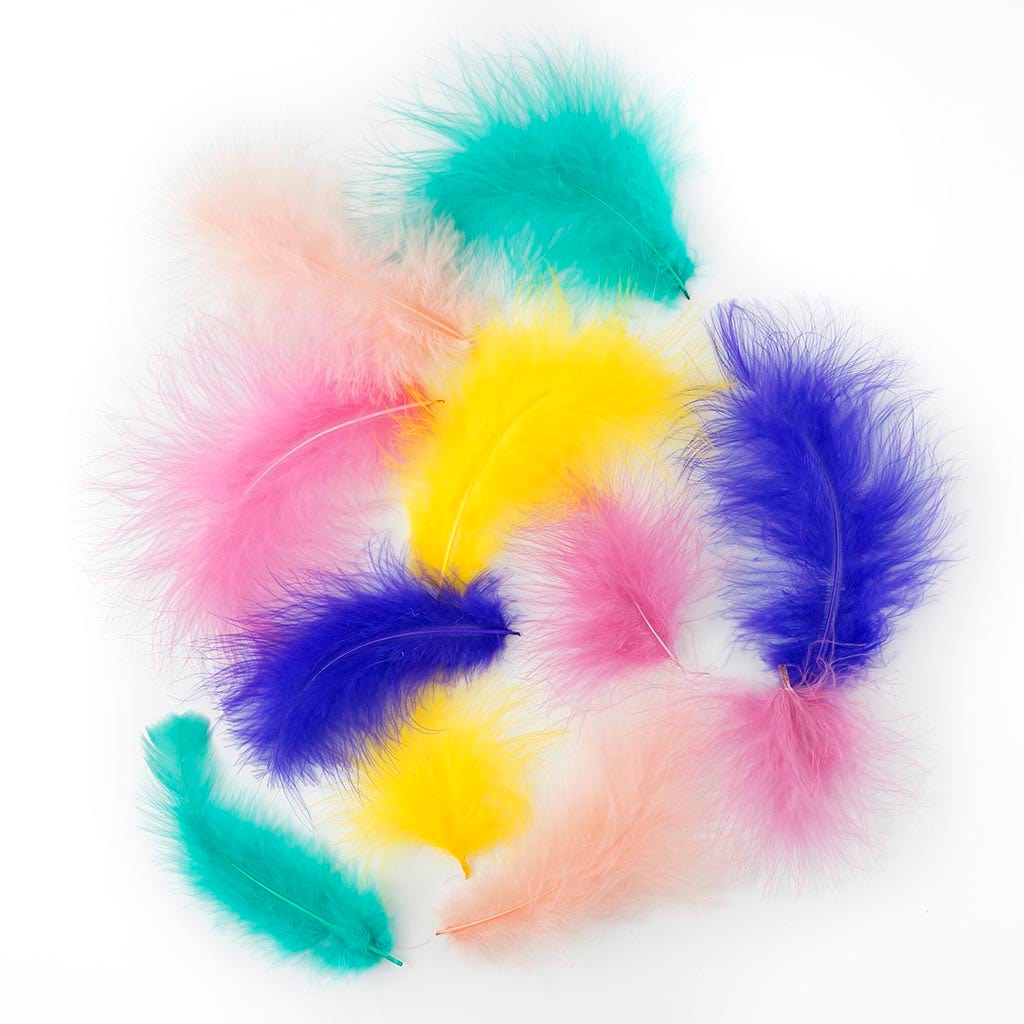 Loose Turkey Marabou Mix Dyed - Cake Mix - Feathers