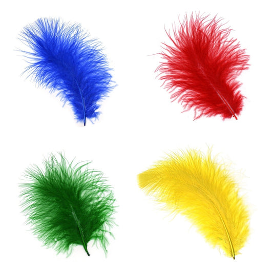 Loose Turkey Marabou Mix Dyed Feathers-Assorted Mix - Feathers