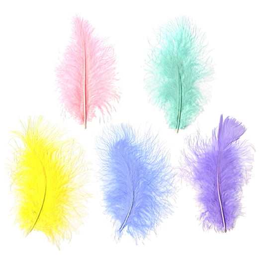 Loose Turkey Marabou Mix Dyed - Spring Mix - Feathers