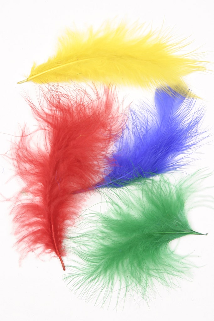 Loose Turkey Marabou Mix Dyed - Vibrant Mix - Feathers