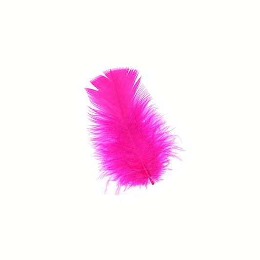 Loose Turkey Plumage Feathers - 1/4 lb - Shocking Pink - Feathers