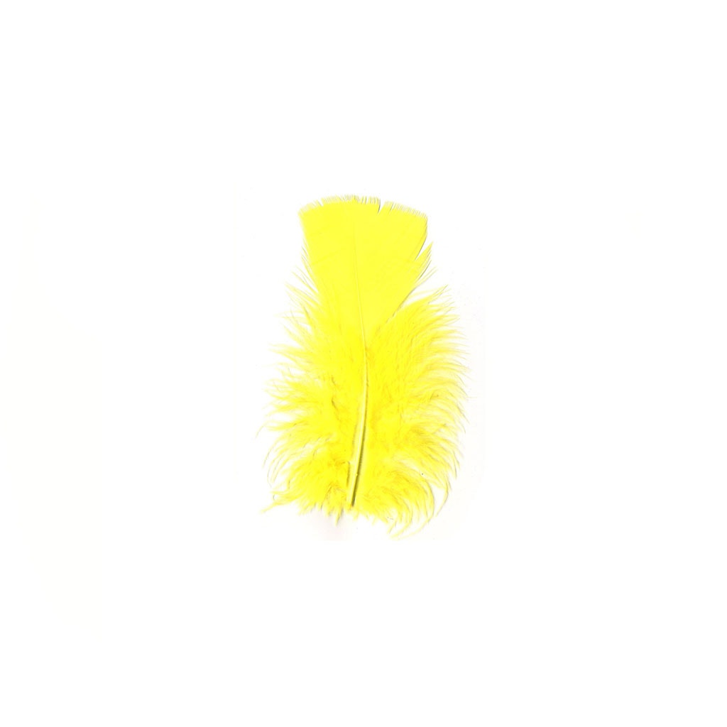 Loose Turkey Plumage Feathers - Fl Yellow - Feathers