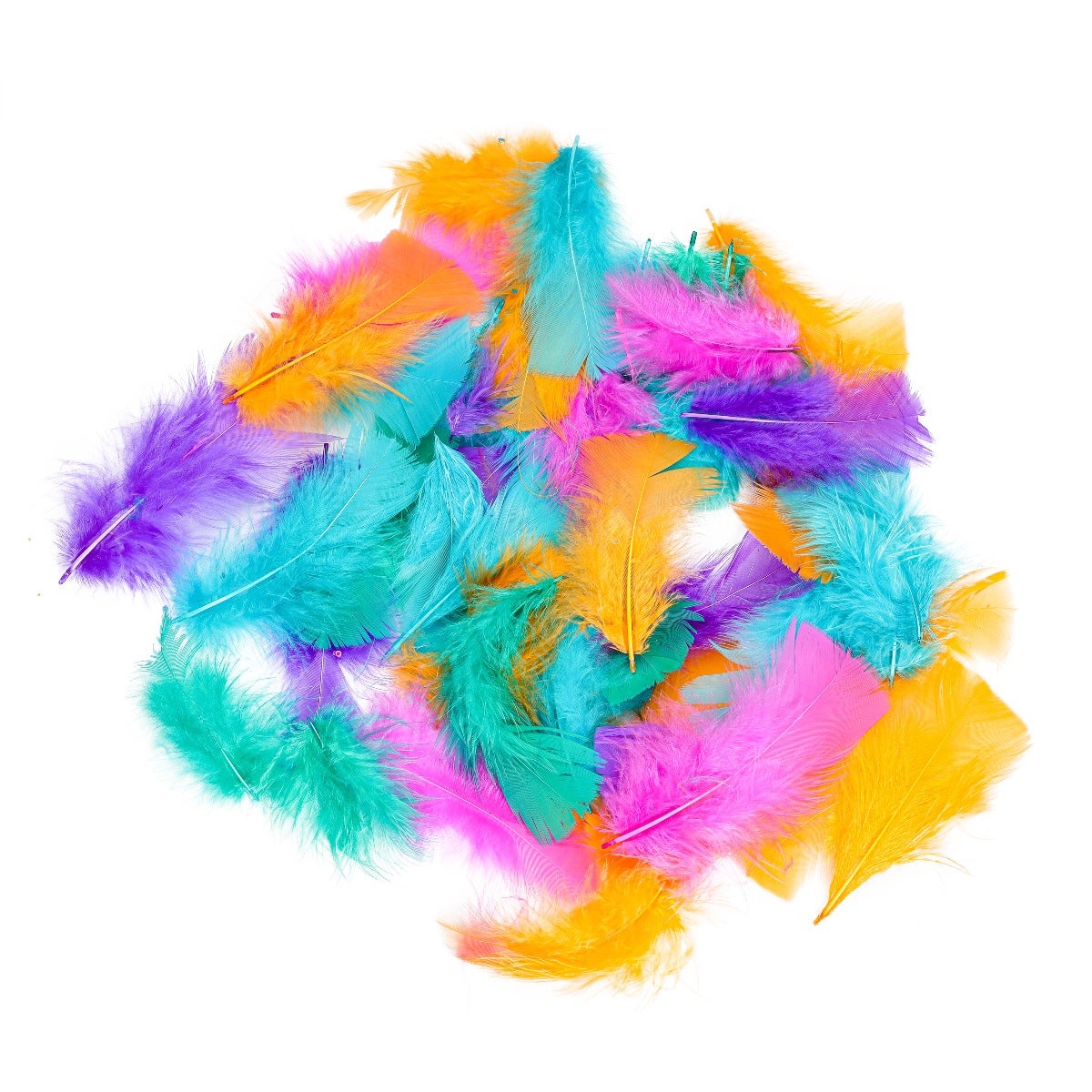 Loose Turkey Plumage Mix Dyed - Carnival Mix - Feathers