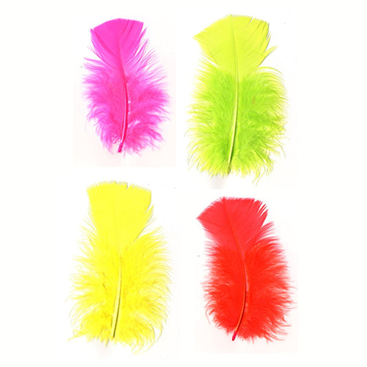 Loose Turkey Plumage Mix Dyed - Fluorescent Mix - Feathers