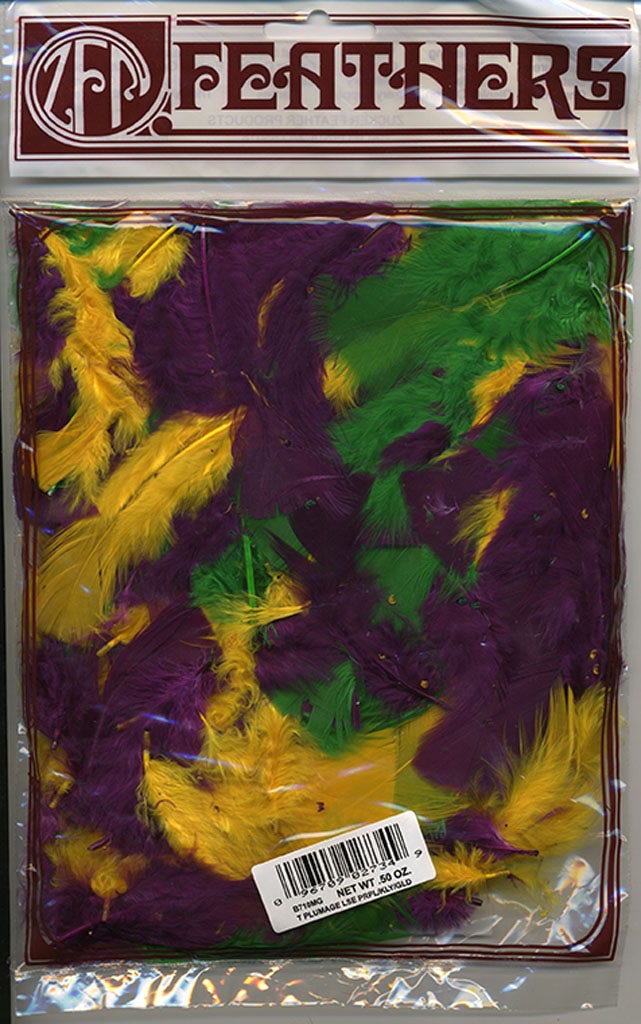 Loose Turkey Plumage Mix Dyed - Mardigras Mix - Feathers