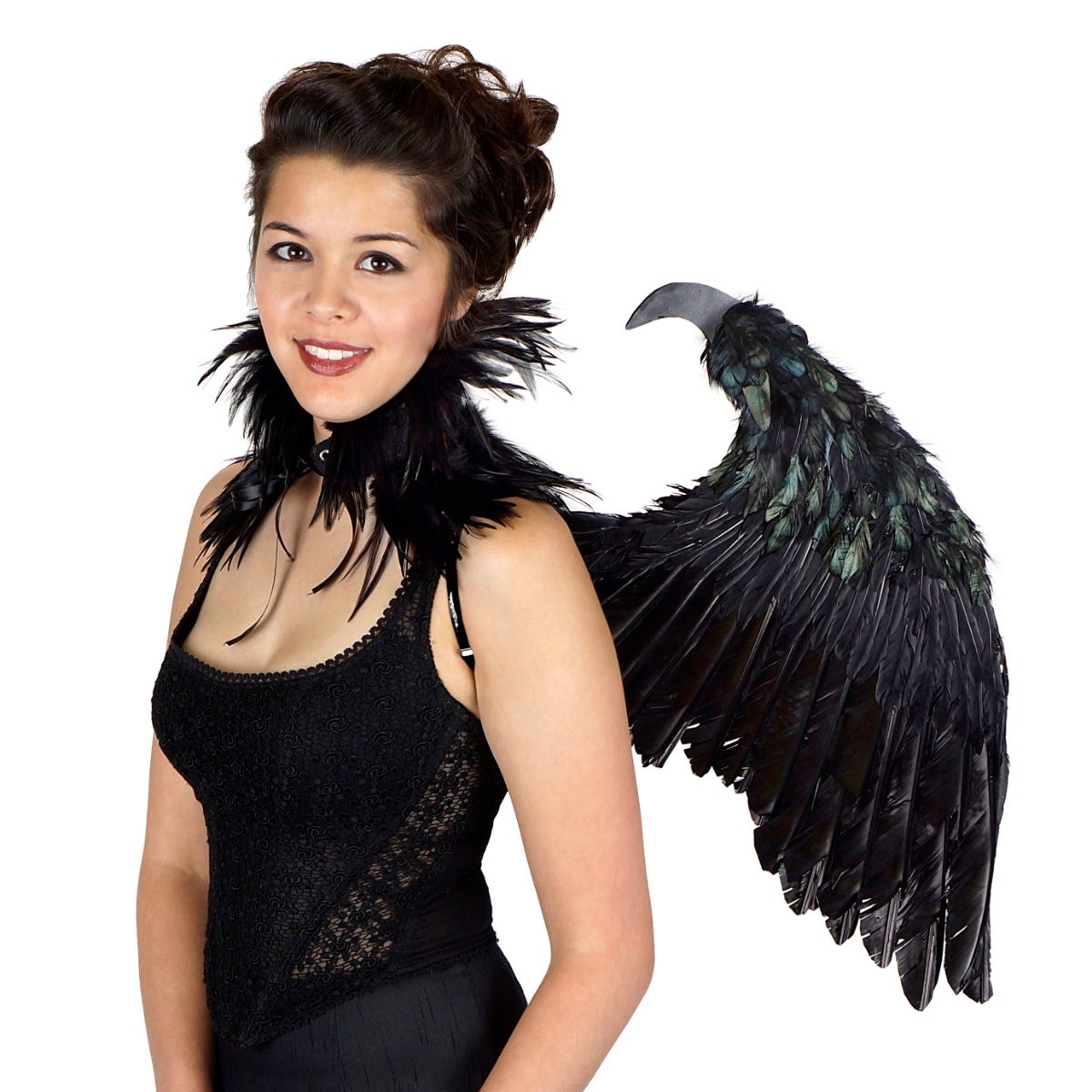Maleficent Inspired Black Feather Wing Black Angel Halloween