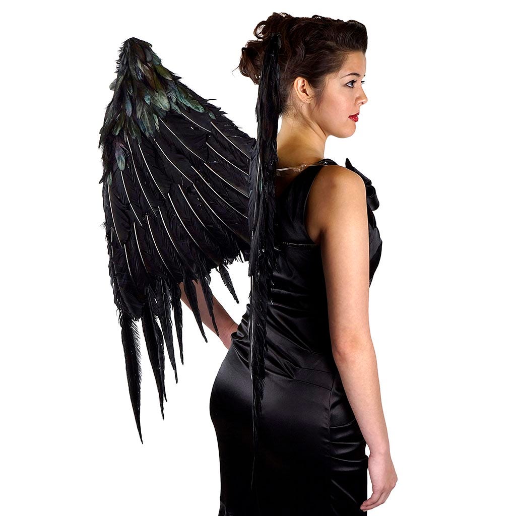 Maleficent Inspired Black Large Feather Wing - Feathers