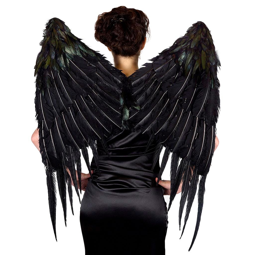 Maleficent Inspired Black Large Feather Wing - Feathers