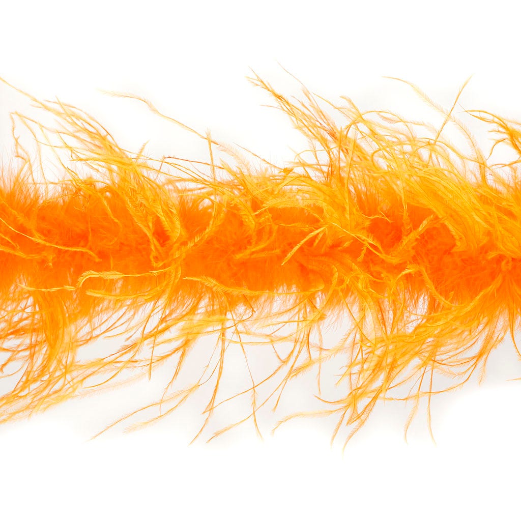 Mango Orange 2 Ply Ostrich Feather Boa - Ostrich Boa