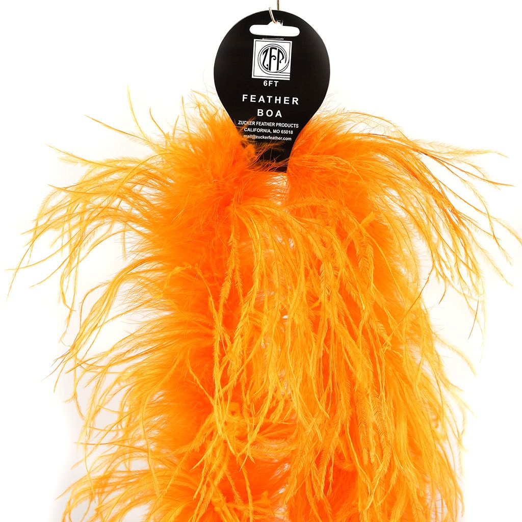 Mango Orange 2 Ply Ostrich Feather Boa - Ostrich Boa