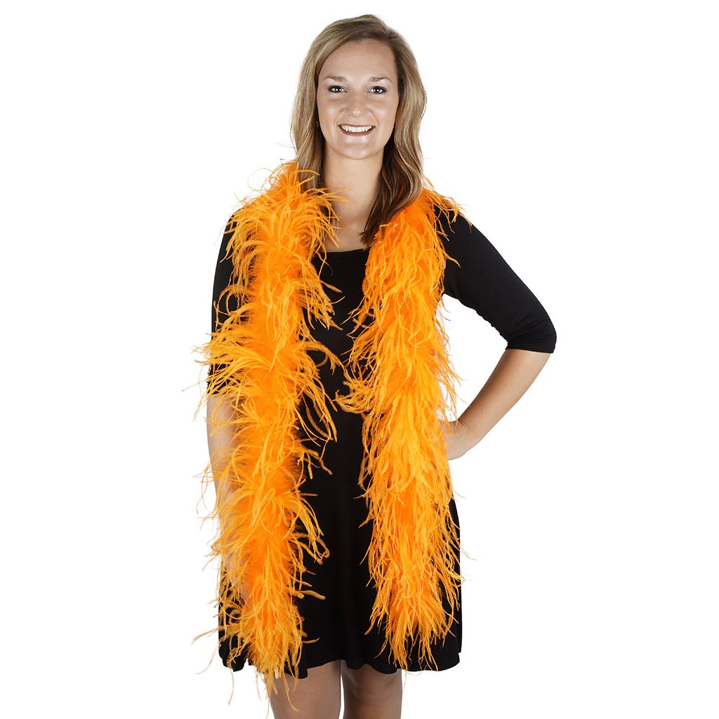 Mango Orange 2 Ply Ostrich Feather Boa - Ostrich Boa