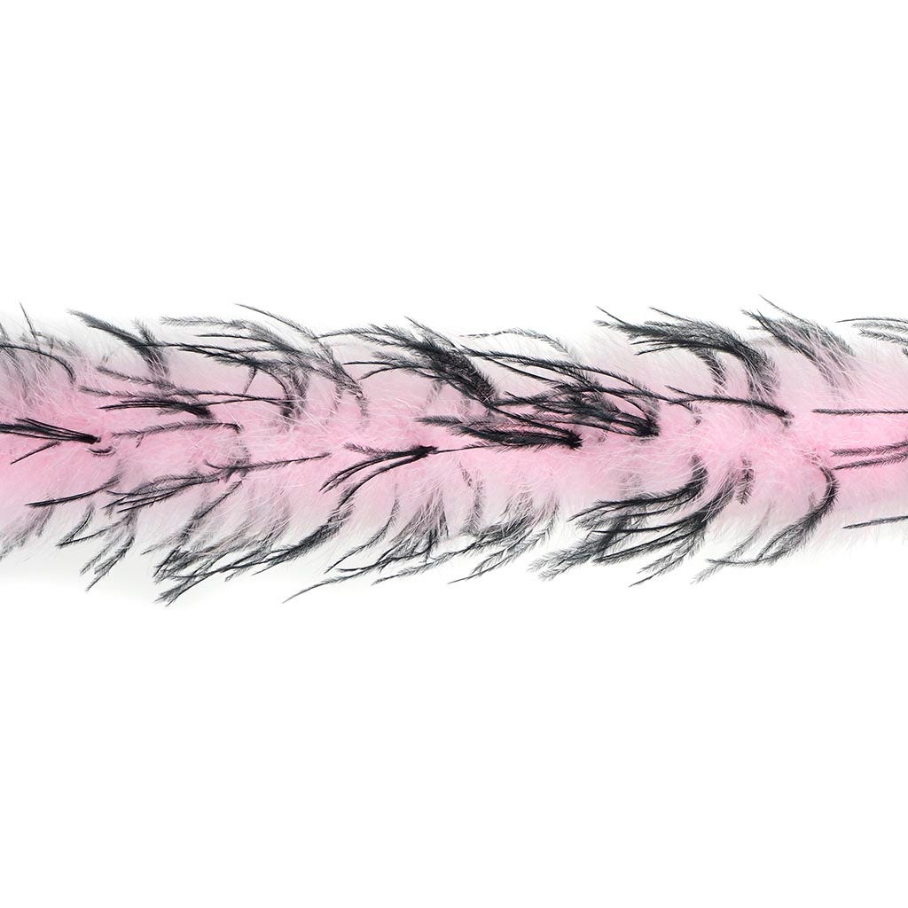 Marabou and Ostrich Feather Boa - Candy Pink/Black - Marabou Boa