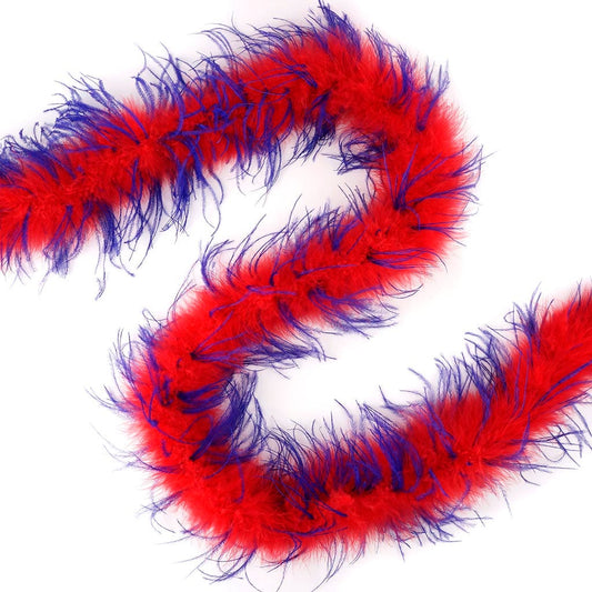 Marabou and Ostrich Feather Boa - Red/Regal - Marabou Boa