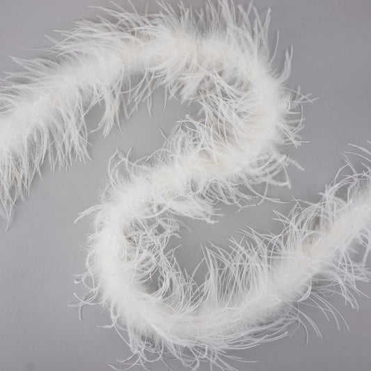 Marabou and Ostrich Feather Boa - White - Marabou Boa