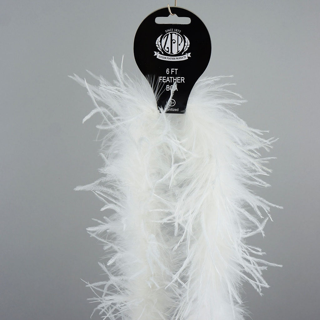 Marabou and Ostrich Feather Boa - White - Marabou Boa