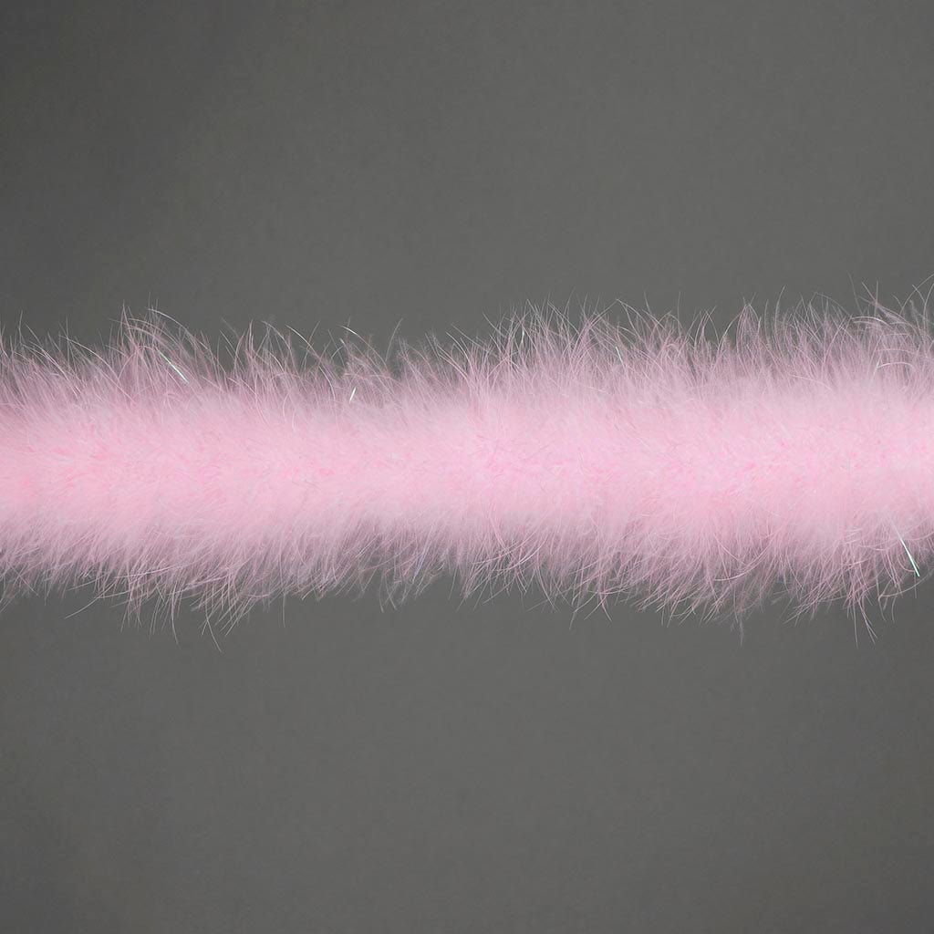 Marabou Boa with Lurex - Mediumweight - Candy Pink/Opal Lurex - Marabou Boa