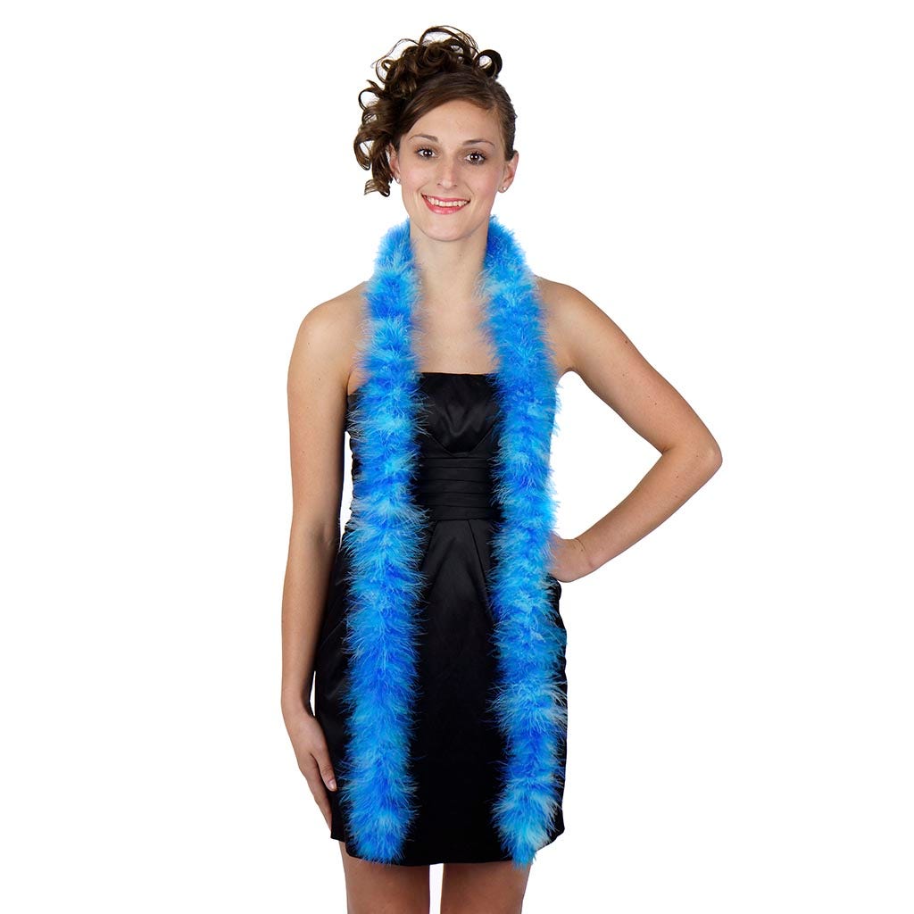 Marabou Feather Boa - Mediumweight - Blues Mix - Marabou Boa