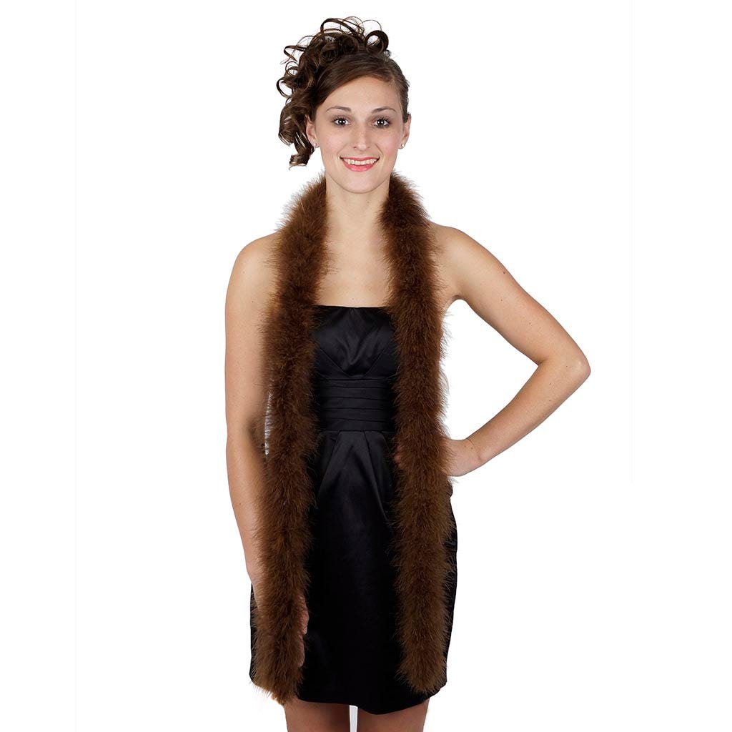 Marabou Feather Boa - Mediumweight - Brown - Marabou Boa