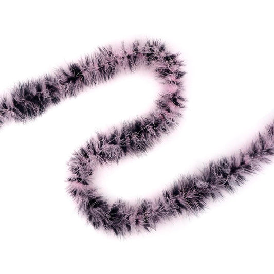 Marabou Feather Boa - Mediumweight - Candy Pink/Black - Marabou Boa