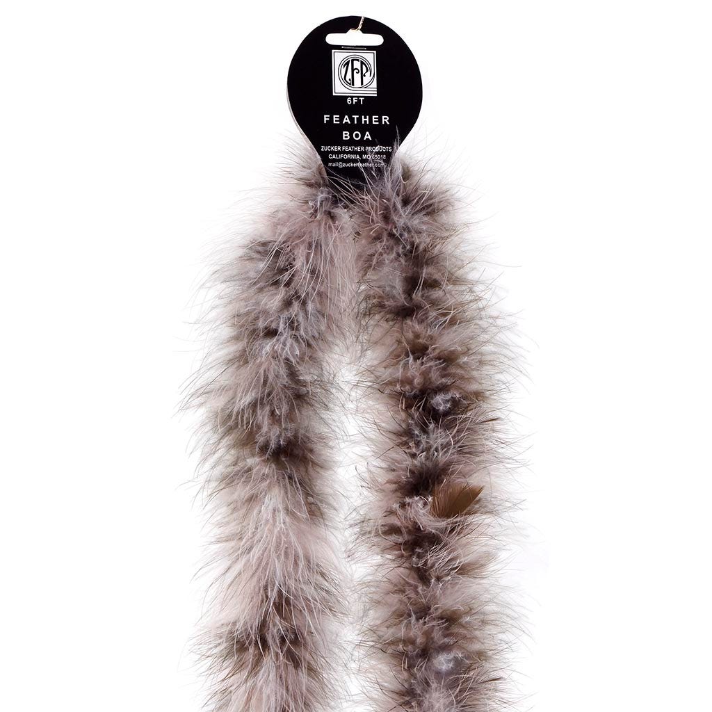 Marabou Feather Boa - Mediumweight - Coffee Cream Mix - Marabou Boa