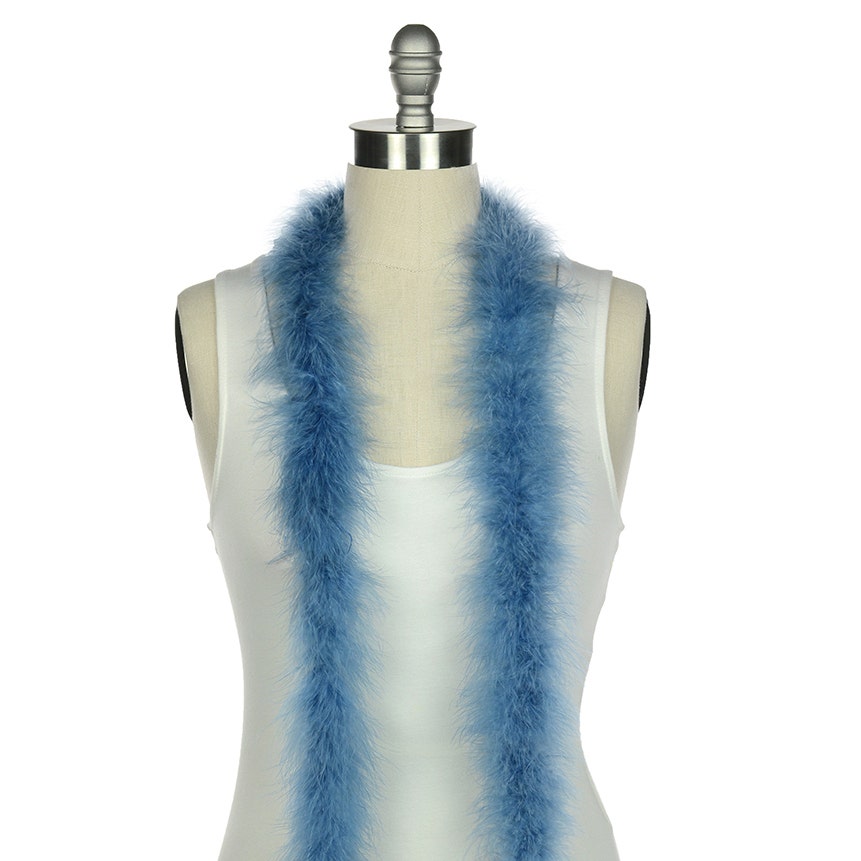 Marabou Feather Boa - Mediumweight - Dusty Blue - Marabou Boa