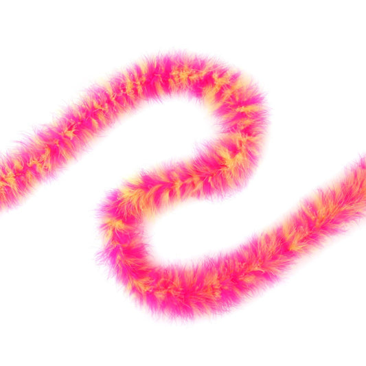 Marabou Feather Boa - Mediumweight - Florescent Yellow - Shocking Pink - Marabou Boa