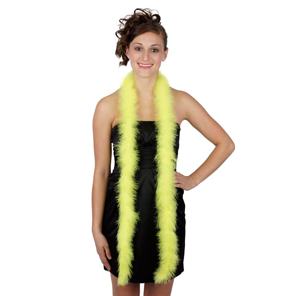 Marabou Feather Boa - Mediumweight - Flourescent Yellow - Marabou Boa