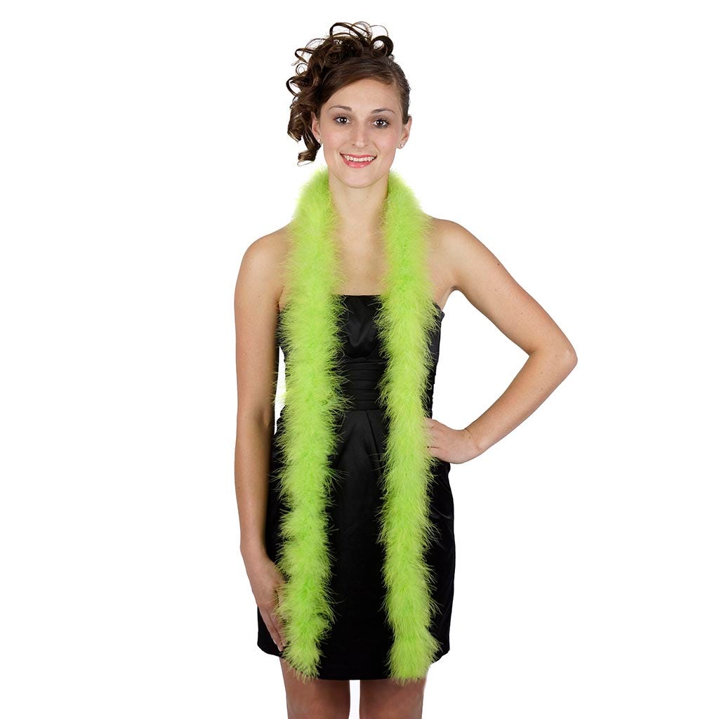 Marabou Feather Boa - Mediumweight - Lime - Marabou Boa