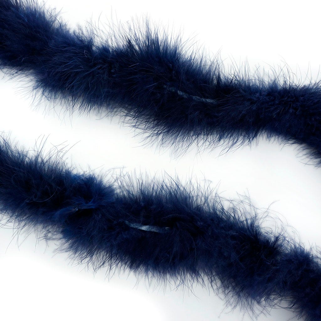 Marabou Feather Boa - Mediumweight - Navy - Marabou Boa