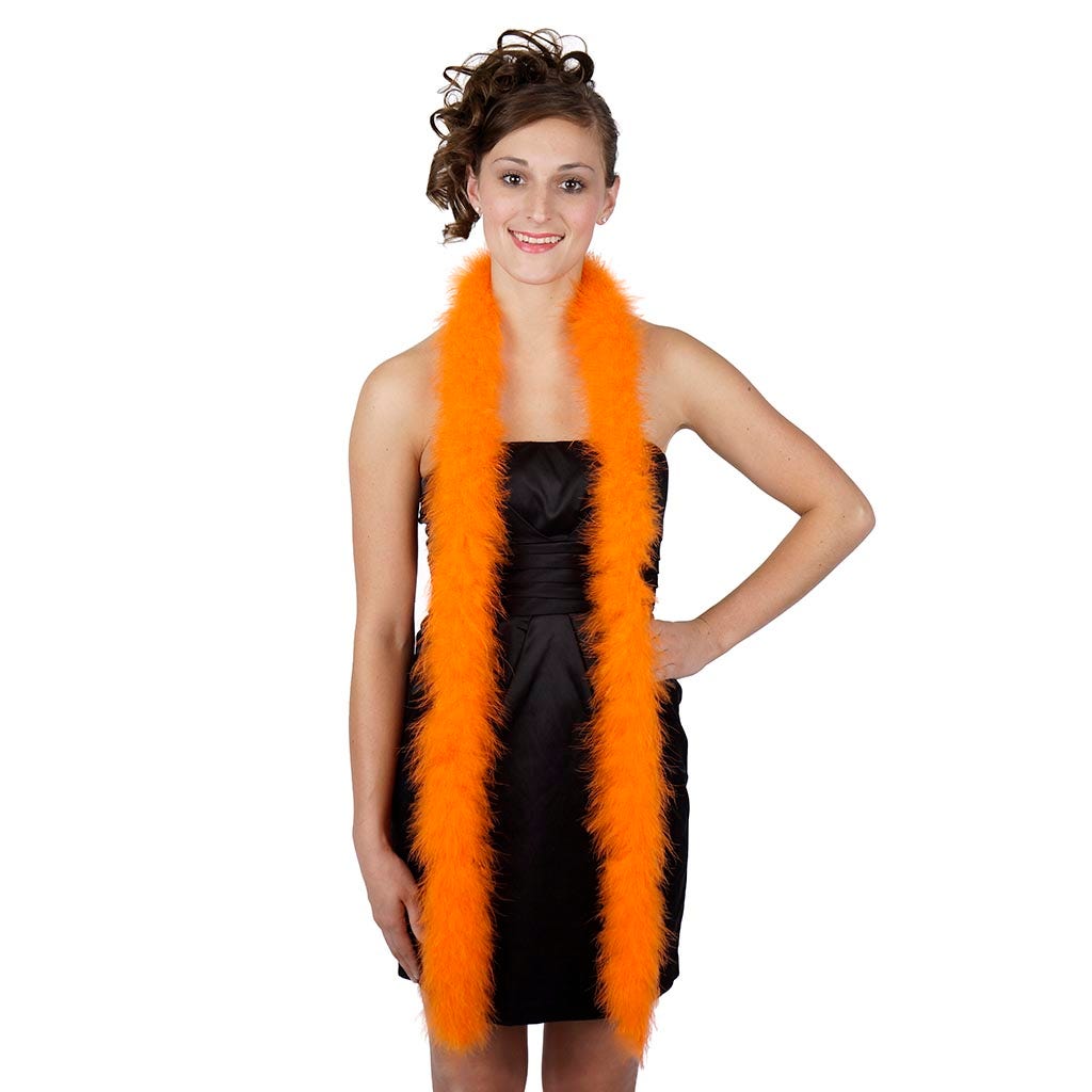 Marabou Feather Boa - Mediumweight - Orange - Marabou Boa