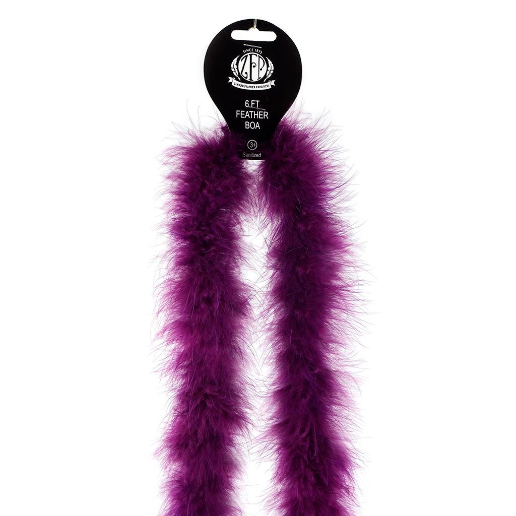 Marabou Feather Boa - Mediumweight - Purple - Marabou Boa