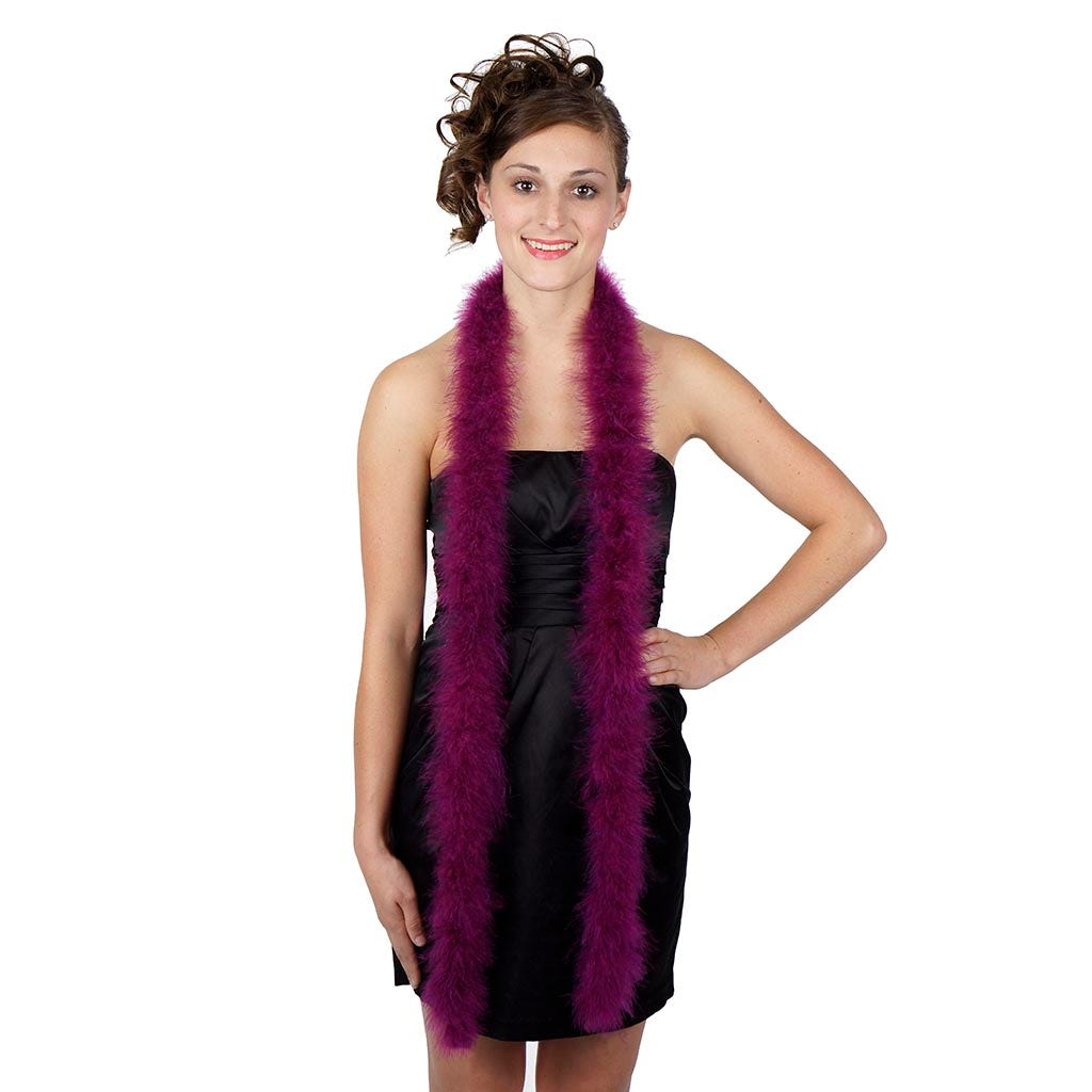 Marabou Feather Boa - Mediumweight - Purple - Marabou Boa