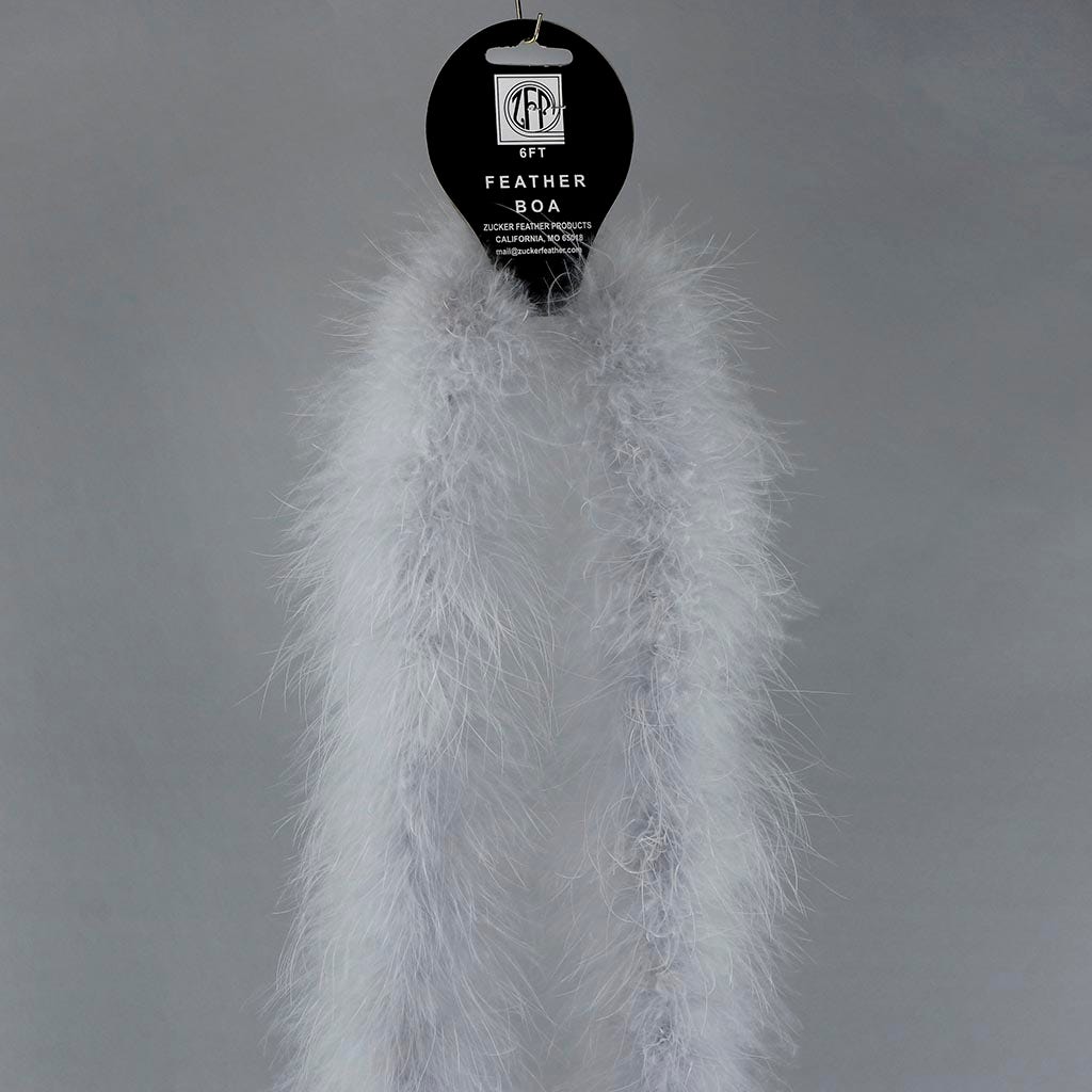 Marabou Feather Boa - Mediumweight - Silver - Marabou Boa