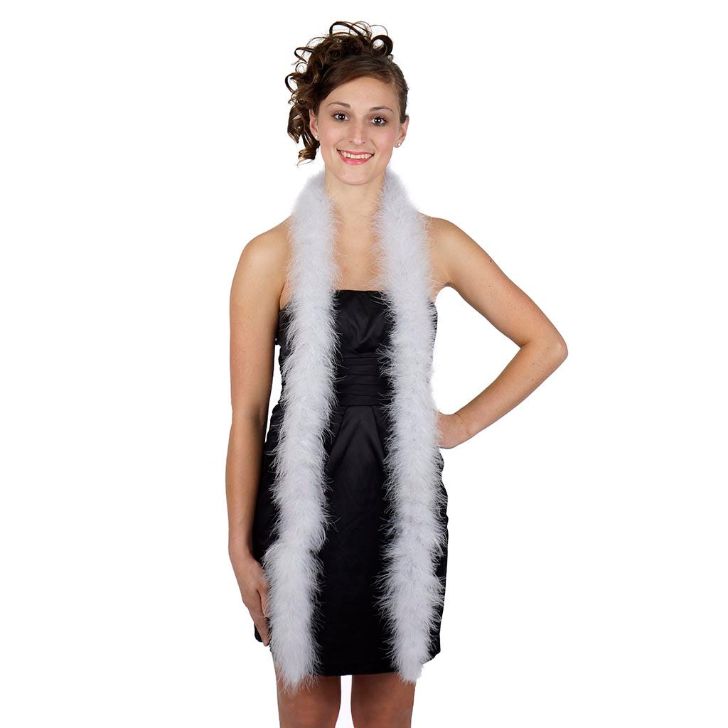 Marabou Feather Boa - Mediumweight - Silver - Marabou Boa