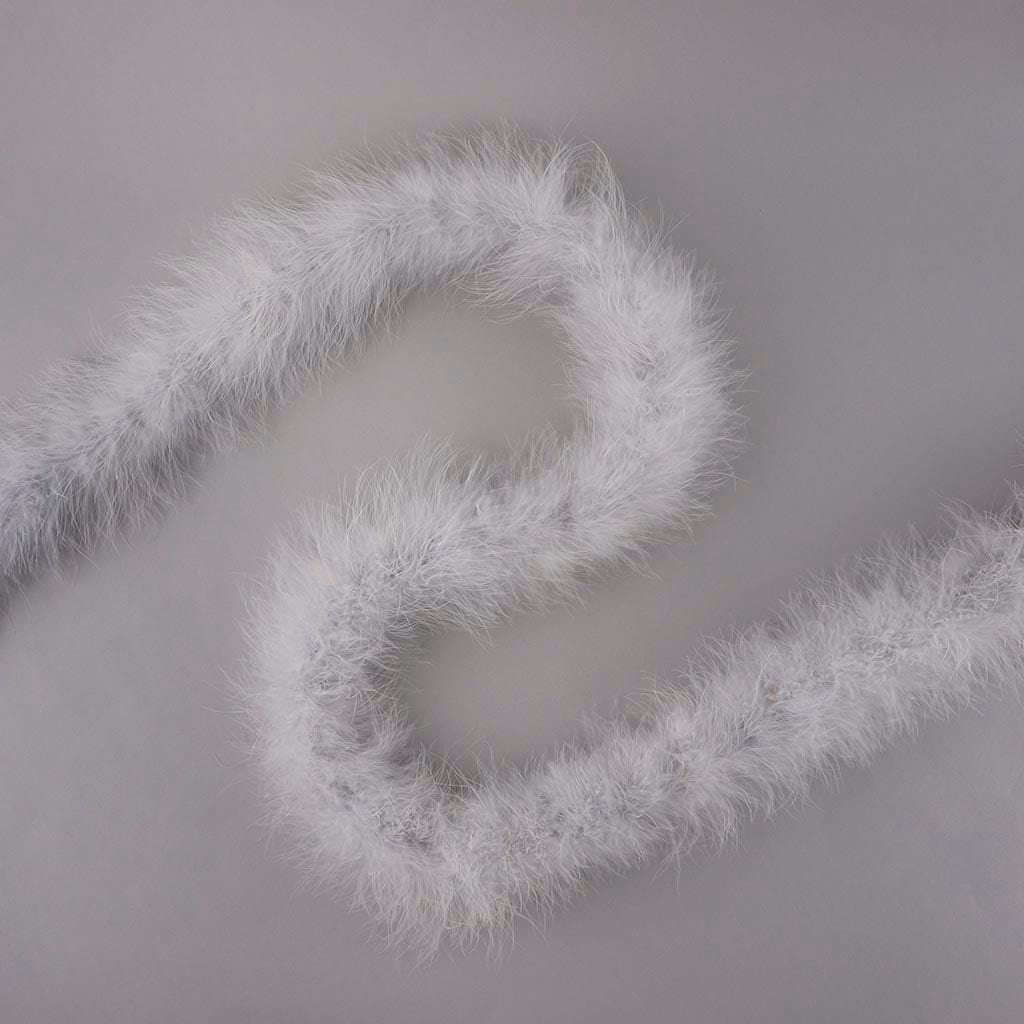 Marabou Feather Boa - Mediumweight - Silver - Marabou Boa